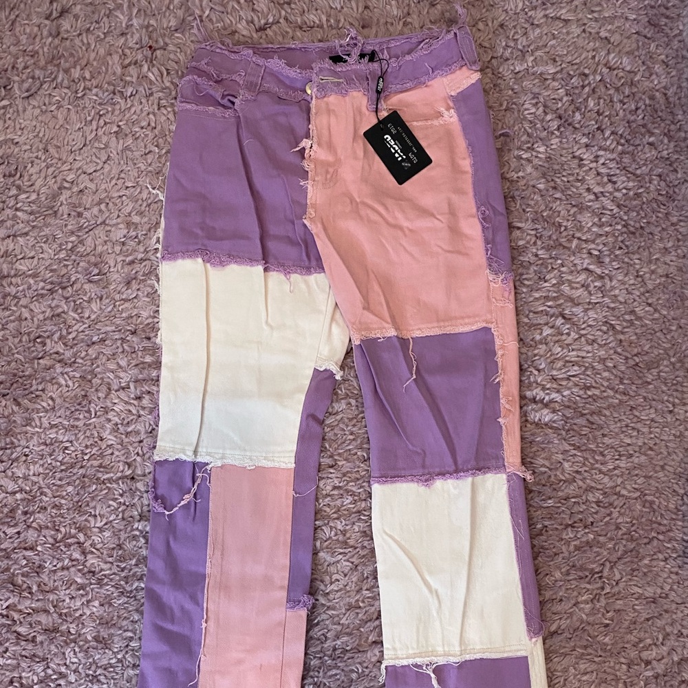 Jaded London Pastel Patchwork Boyfriend